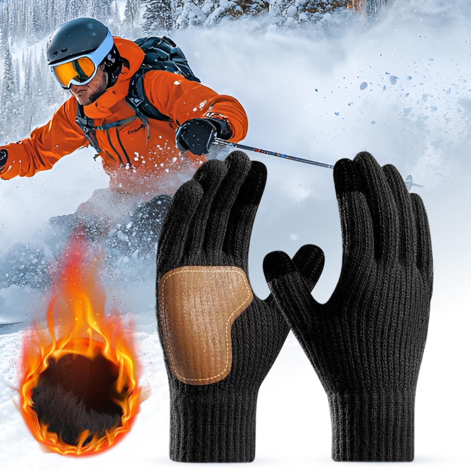 Running Gear Cold Weather Men - Podgrzewane rękawice USB z ekranem dotykowym,