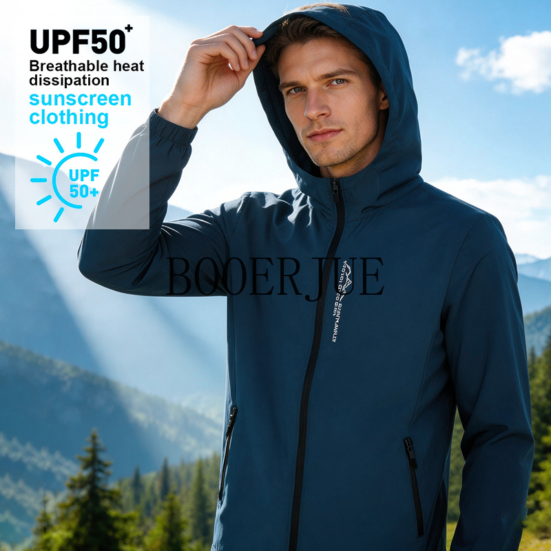 Running Gear Jacket - Męskie wodoodporne kurtki trekkingowe na lato,