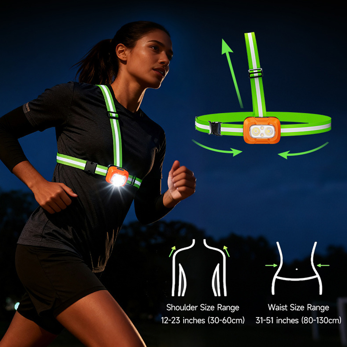 Światło do biegania, ładowane  – Running Gear For Night recenzja i cena
